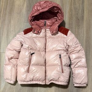 Moncler Enfant Kids Pink Down Chouelle Puffer Jacket